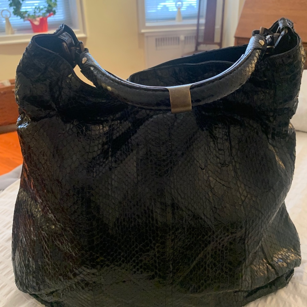 R & Y AUGOUSTI DESIGNER ORIGINAL SLOUCHY LEATHER SKIN SHOULDER BAG